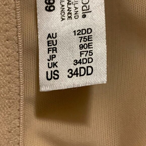 Wacoal Women's Crossbody Adjustable Strap Lace Scroll Floral Bra Size 34DD - Picture 8 of 13